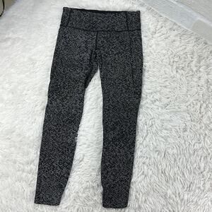 Lululemon Quick Pace 7/8 Tight (25") Soundwave White Black